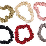 jedwabne gumki do włosów mini