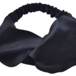 jedwabna opaska na włosy Jeanne czarna